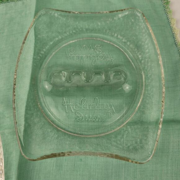 Lot of 2 vintage MCM Holiday Inn glass ashtrays 5.5 x 4 - Picture 5 of 8